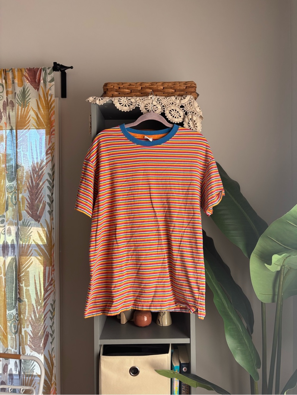 urban outfitters cotton striped ringer tee